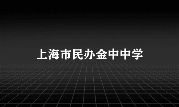 上海市民办金中中学