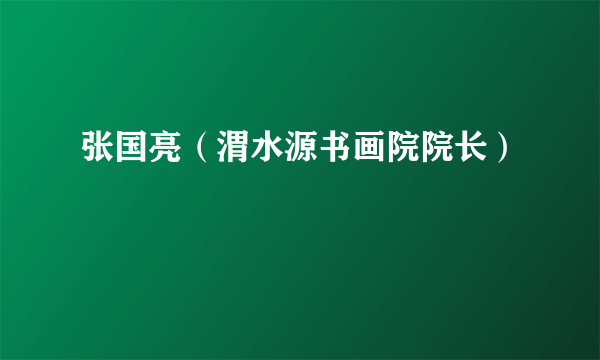 张国亮（渭水源书画院院长）