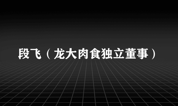 段飞（龙大肉食独立董事）