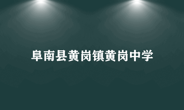 阜南县黄岗镇黄岗中学