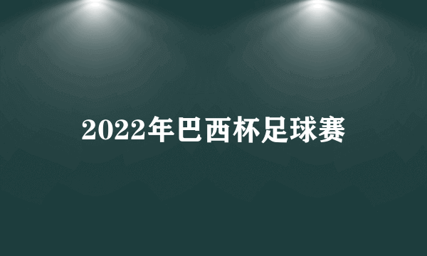 2022年巴西杯足球赛