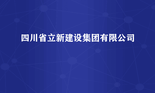 四川省立新建设集团有限公司