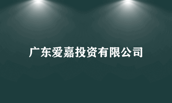 广东爱嘉投资有限公司