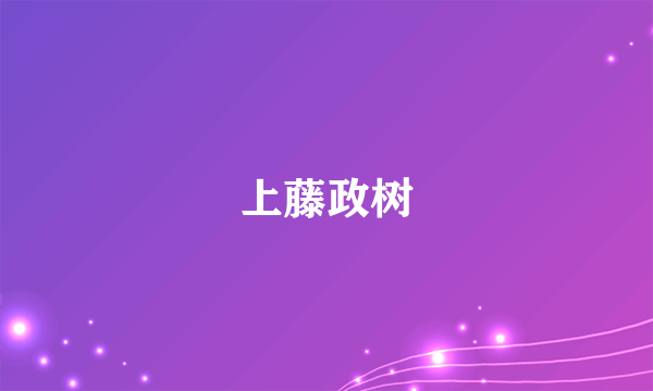 上藤政树