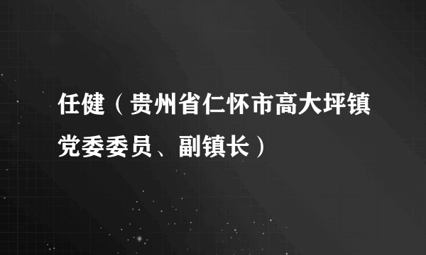 任健（贵州省仁怀市高大坪镇党委委员、副镇长）