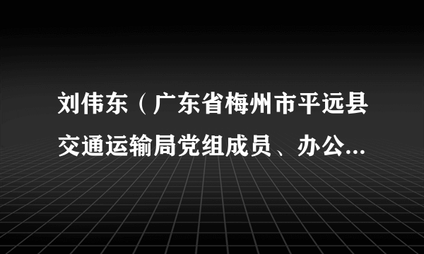 刘伟东（广东省梅州市平远县交通运输局党组成员、办公室主任）