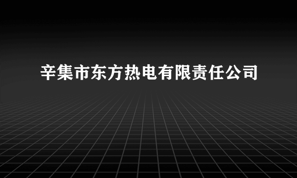 辛集市东方热电有限责任公司