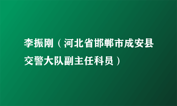 李振刚（河北省邯郸市成安县交警大队副主任科员）