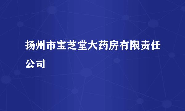 扬州市宝芝堂大药房有限责任公司