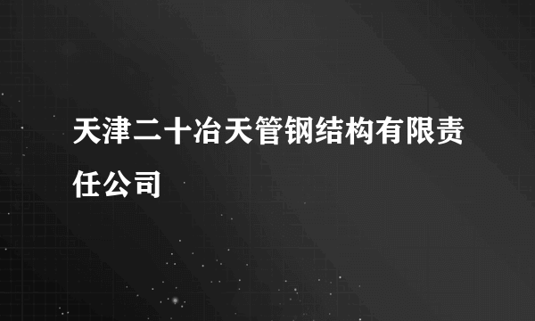 天津二十冶天管钢结构有限责任公司