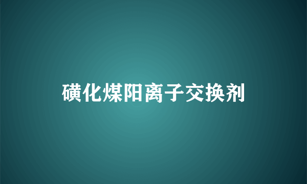 磺化煤阳离子交换剂