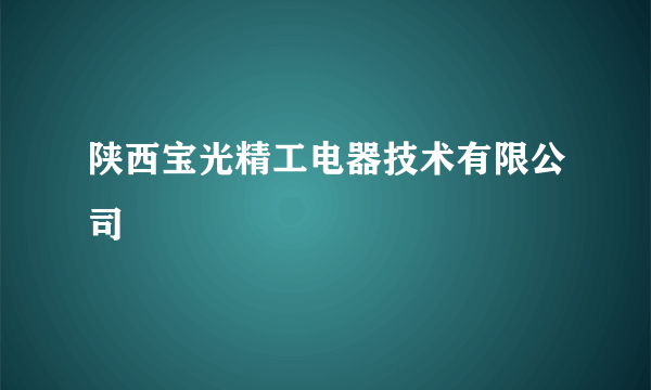 陕西宝光精工电器技术有限公司