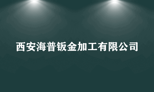 西安海普钣金加工有限公司