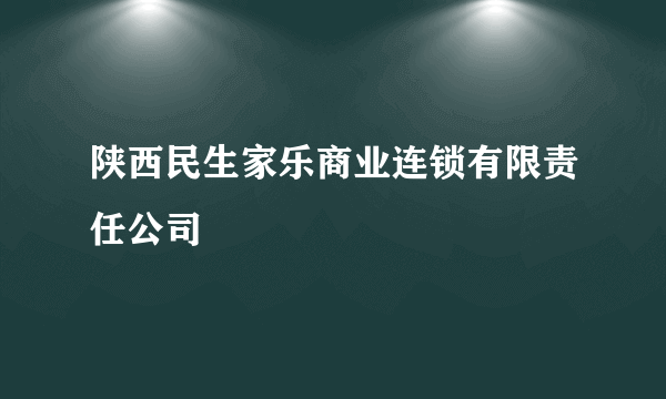 陕西民生家乐商业连锁有限责任公司