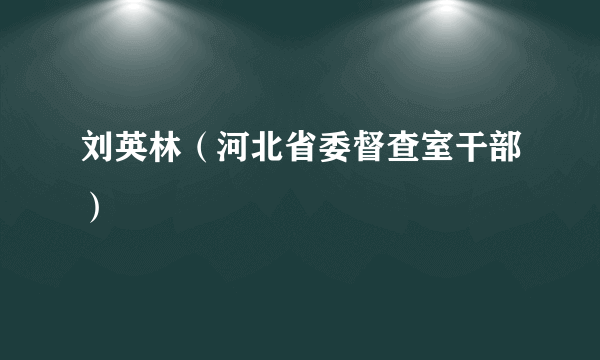 刘英林（河北省委督查室干部）