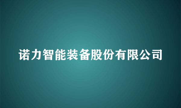 诺力智能装备股份有限公司