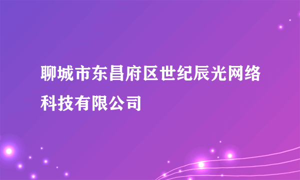 聊城市东昌府区世纪辰光网络科技有限公司