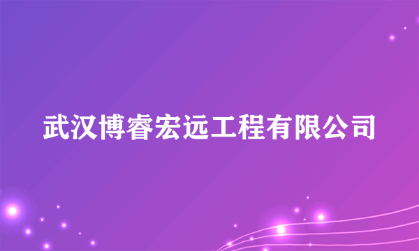 武汉博睿宏远工程有限公司