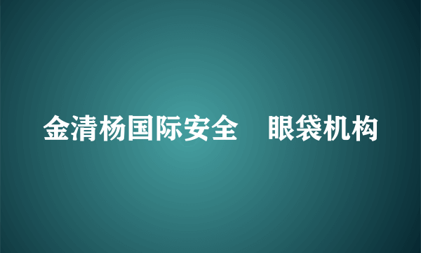 金清杨国际安全袪眼袋机构