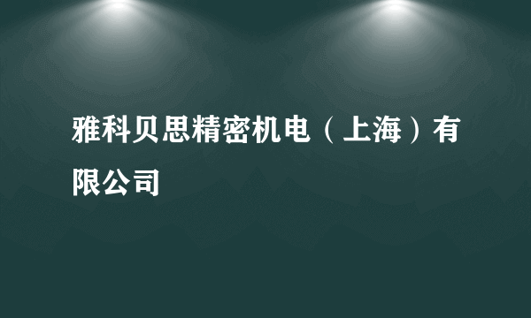 雅科贝思精密机电（上海）有限公司