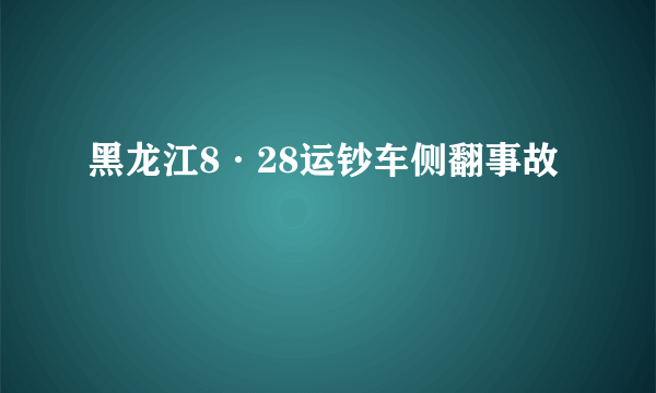 黑龙江8·28运钞车侧翻事故