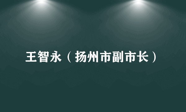 王智永（扬州市副市长）