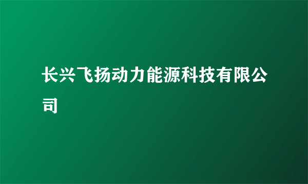 长兴飞扬动力能源科技有限公司