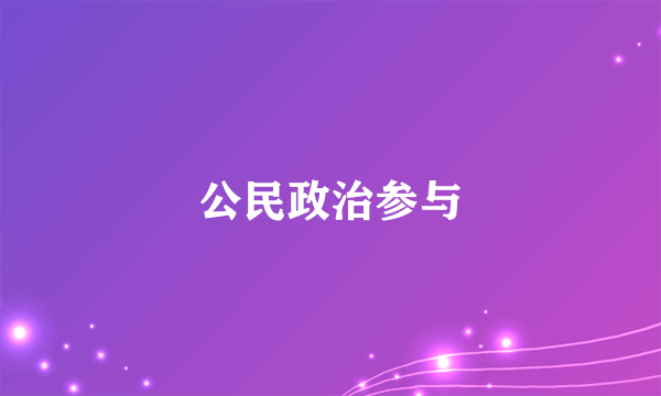 公民政治参与