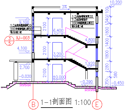 住宅建筑剖面图