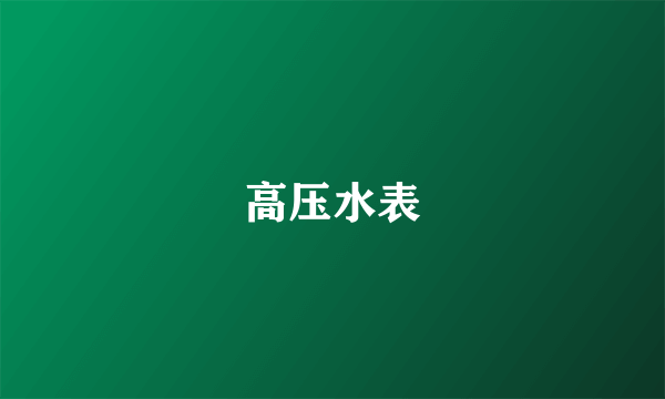 高压水表