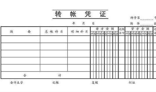 汇总转账凭证