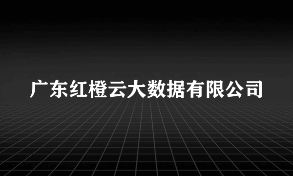 广东红橙云大数据有限公司