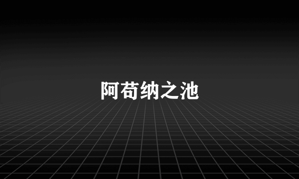 阿苟纳之池