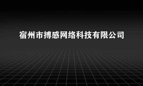 宿州市搏感网络科技有限公司