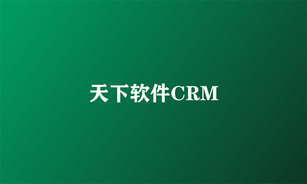 天下软件CRM