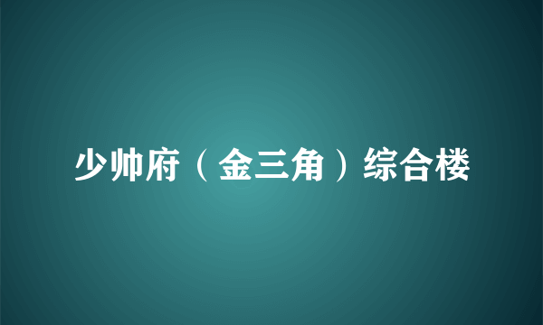 少帅府（金三角）综合楼