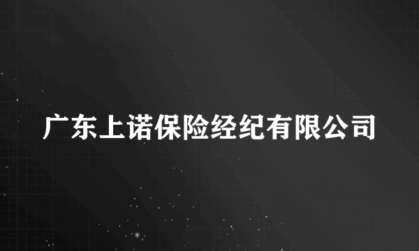 广东上诺保险经纪有限公司