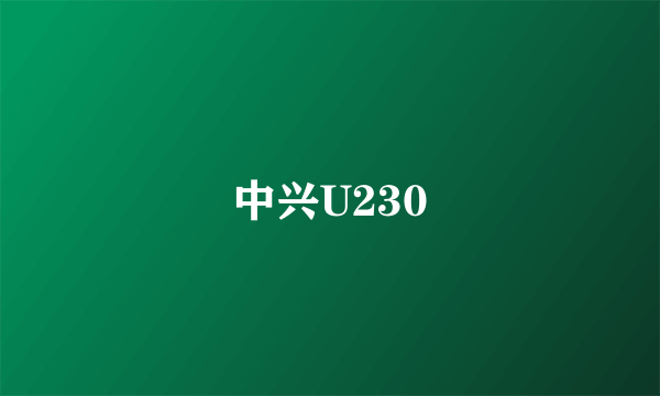 中兴U230