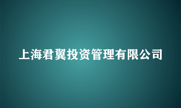 上海君翼投资管理有限公司