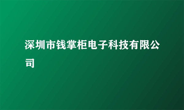 深圳市钱掌柜电子科技有限公司