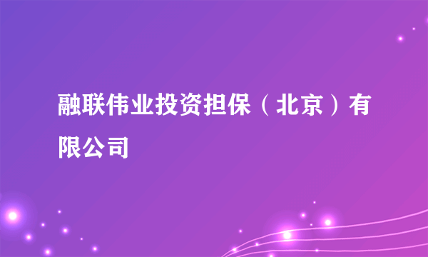 融联伟业投资担保（北京）有限公司