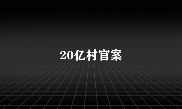 20亿村官案