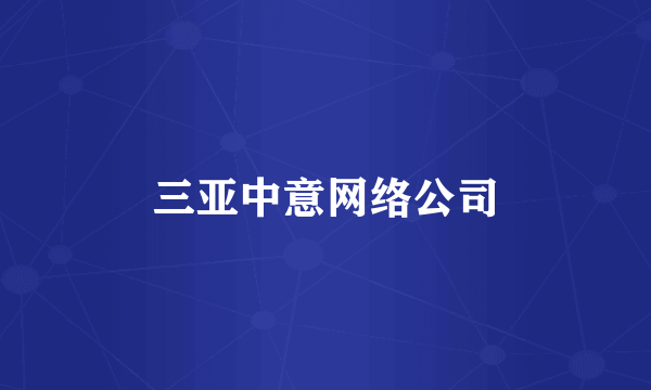 三亚中意网络公司