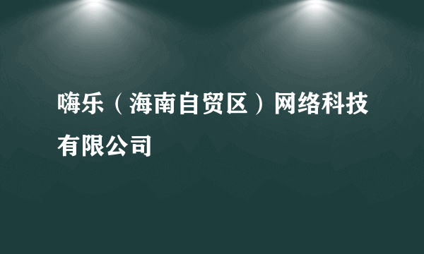 嗨乐（海南自贸区）网络科技有限公司