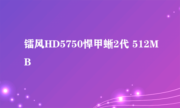 镭风HD5750悍甲蜥2代 512MB