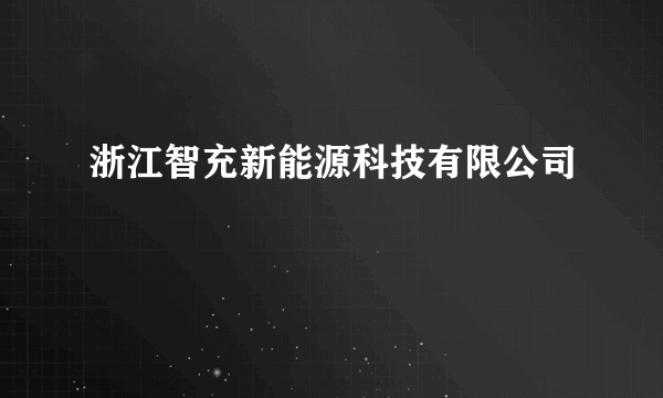 浙江智充新能源科技有限公司