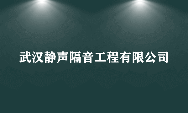 武汉静声隔音工程有限公司