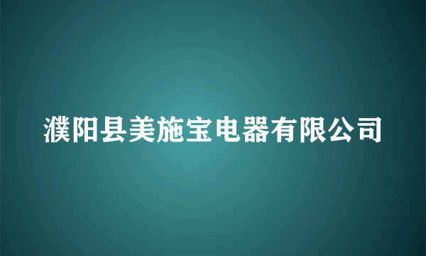 濮阳县美施宝电器有限公司