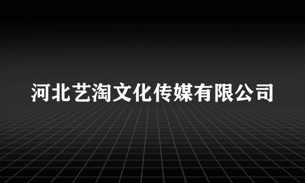 河北艺淘文化传媒有限公司