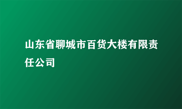 山东省聊城市百货大楼有限责任公司